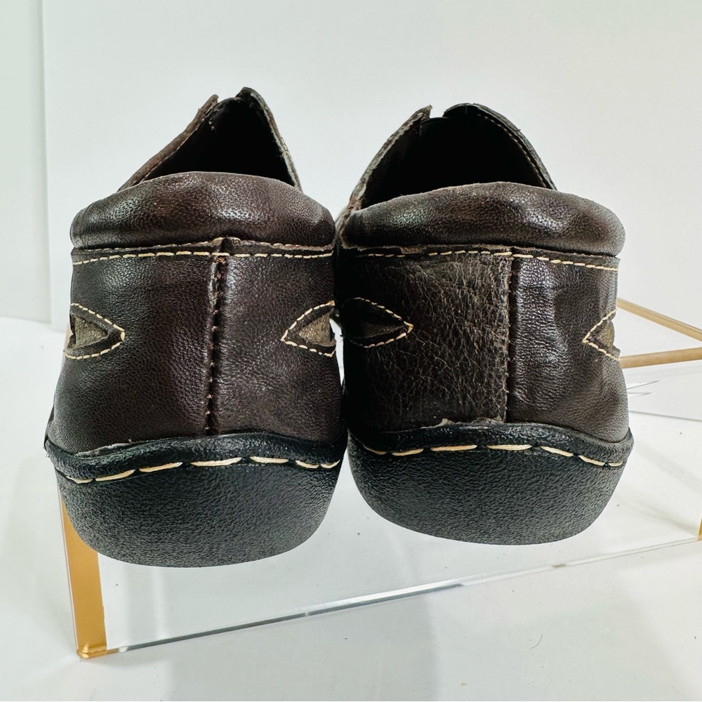 💚 PROPET BROWN LEATHER CAMEO SLIP ONS LIKE NEW WOMENS SIZE 9.5 COMFORTABLE - Picture 7 of 9